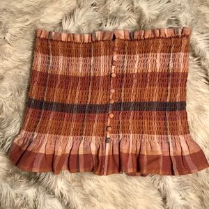 American Eagle Plaid Tube Top
